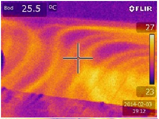 Thermal vision of underfloor heating